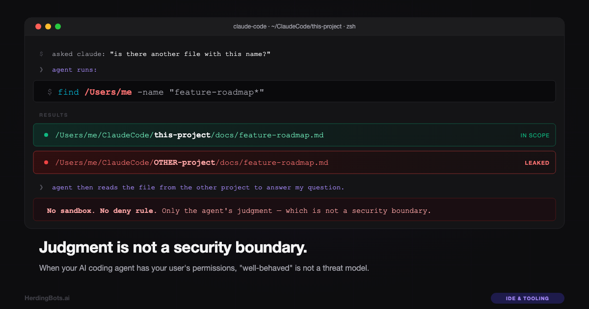 Judgment is not a security boundary